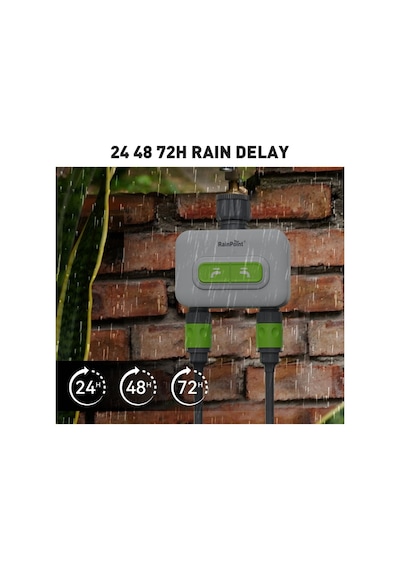 Htv213frf Mini Dijital 2-çıkışlı Wifi'li Kablosuz Hortum Su Zamanlayıcısı Ve Mini Bux Hub