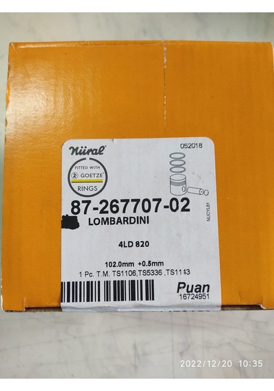 Antor/lombardini 4ld820 17hp Piston Segman/sekman Komple +0,50mm Nüral Goetze