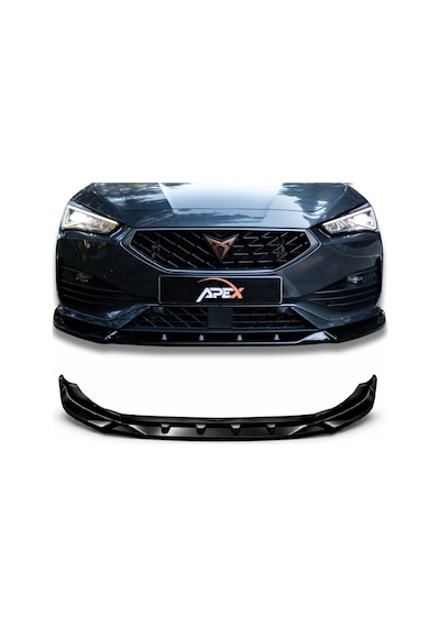 Cupra Leon 2020-2024 Makyajsız Ön Tampon Eki Lip Piano Black