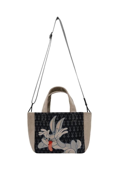 Dogo Kadın Vegan Siyah Medium Tote Bag - Warner Bros Bugs Bunny Playful Bugs Tasarım Açık Bej - Kahverengi Dogo Kadın Vegan Siyah Medium Tote Bag - Warner Bros Bugs Bunny Playful Bugs Tasarım Açık Bej - Kahverengi