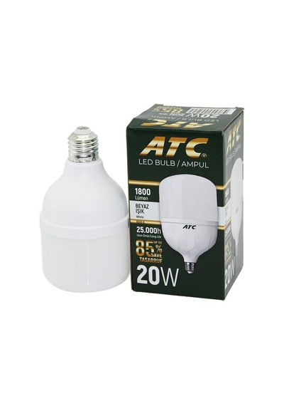 Atc-lw- Torch Led Bulb Ampul 20w Ip40 6500k 1800 Lümen Işık Açısı 240 25.000 Saat Ömür E27 Beyaz Diğer