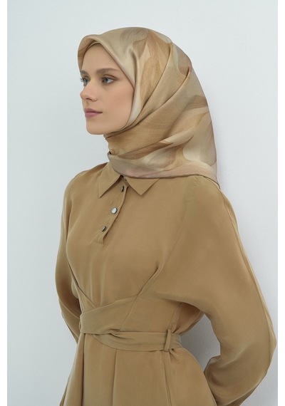 Armine Saf İpek Sura Eşarp-2026 İlkbahar-yaz- 951900d Vizon