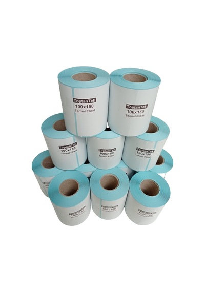 100X150 TERMAL ETİKET 1.KALİTE TOPLAM 12 RULO