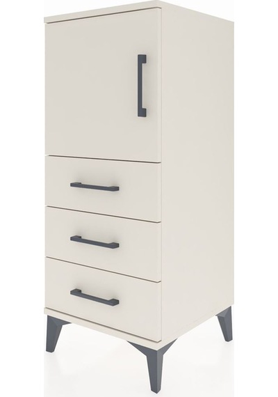 Hyperion Komodin 2 Raflı 3 Çekmeceli Tek Kapaklı 44x44x106 Aytaşı-aytaşı Aytası