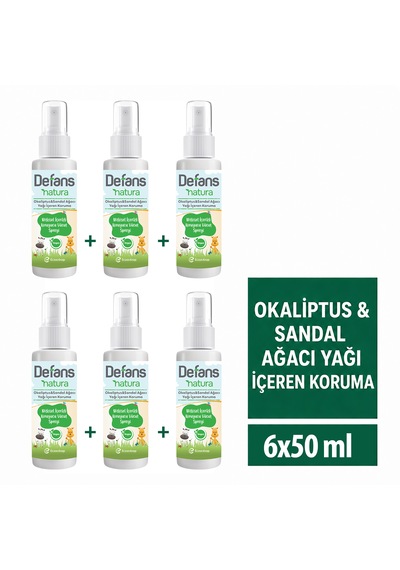 Defans Natura Bitkisel İçerikli Koruyucu Vücut Spreyi 6'lı