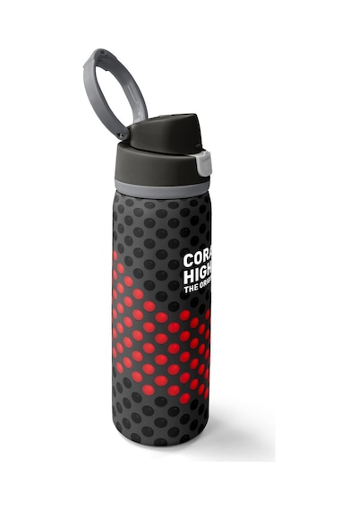 Coral High Siyah Kırmızı Desenli Pipetli Ve Direkt İçim Çelik Termos 800 Ml 38511 Siyah - Kırmızı