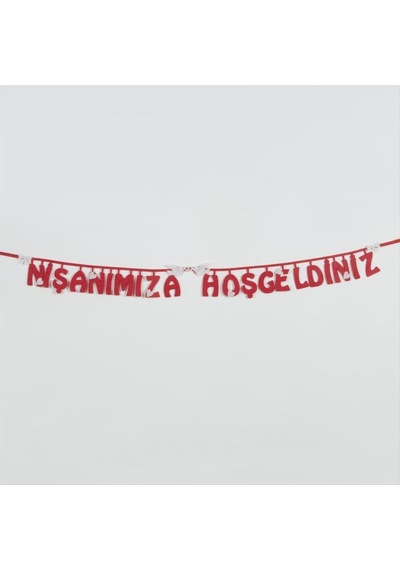 Nişanımıza Hoşgeldiniz Keçe Yazı-mor N145 Çok Renkli