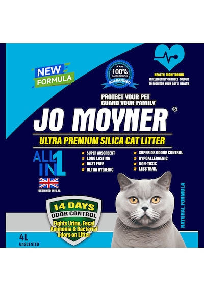 Jo Moyner Premium Renk Değiştiren Silika Kristal Kedi Kumu 4 L