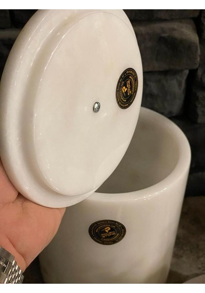 Beyaz Mermer 6'lı Banyo Seti Krom Mercan Aksesuarlı Beyaz