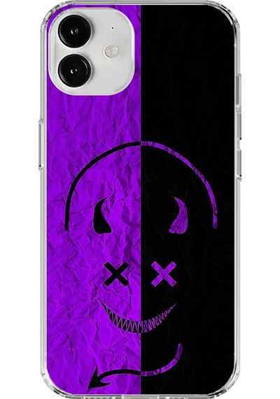 Apple Uyumlu iPhone 12 Şeffaf Kılıf Devil 3 Tasarımlı