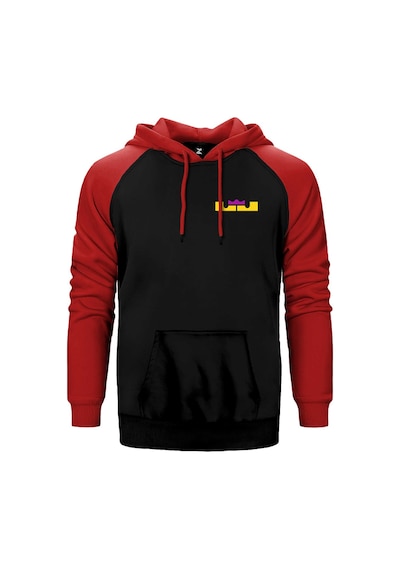 Lebron Logo Color Kırmızı Renk Reglan Kol Kapşonlu Sweatshirt Kırmızı