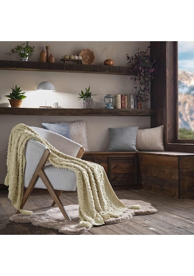 Taç Butik Patagonya Akrilik Throw Kum 000000001500223747 Kum