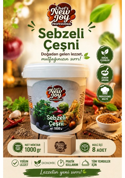 Sebzeli Çeşni 1000 G X 8 Adet - 1 Koli Koli Bazlı Avantaj Paketi