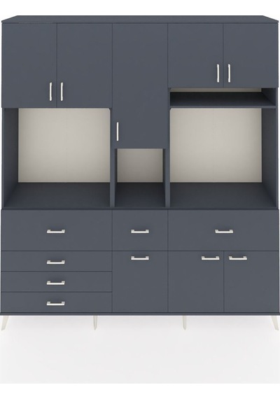 Hyperion Dolap 10 Raflı 6 Çekmeceli 8 Kapaklı 220x44x243 Antrasit-antrasit/antrasit Antrasıt/antrasıt - Antrasıt Hyperion Dolap 10 Raflı 6 Çekmeceli 8 Kapaklı 220x44x243 Antrasit-antrasit/antrasit Antrasıt/antrasıt - Antrasıt