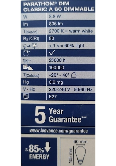 Osram 8.8 Watt 2700 K Dimlenebilir Led Ampul-Açıklamayı Oku