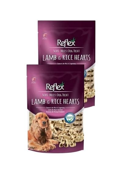 Semi Moist Kuzulu Ve Pirinçli Küçük Kalp Köpek Ödül Maması 150 Gr İkili Paket