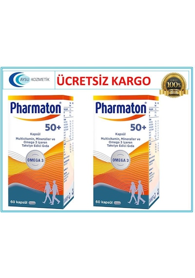 Pharmaton50plus 60 Kapsül 2'li Paket