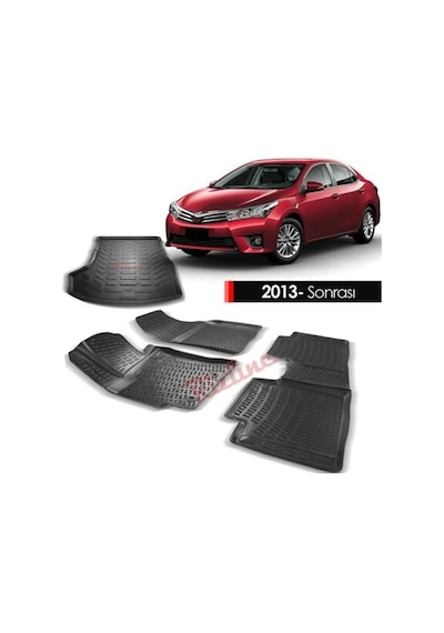 Rizline Toyota Corolla Uyumlu 3D Havuzlu Paspas Ve Bagaj Havuzu 13-18