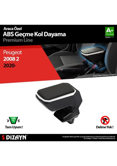S-Dizayn Peugeot 2008 2 Kol Dayama Kolçak Geçmeli ABS Gri 2020 Üz