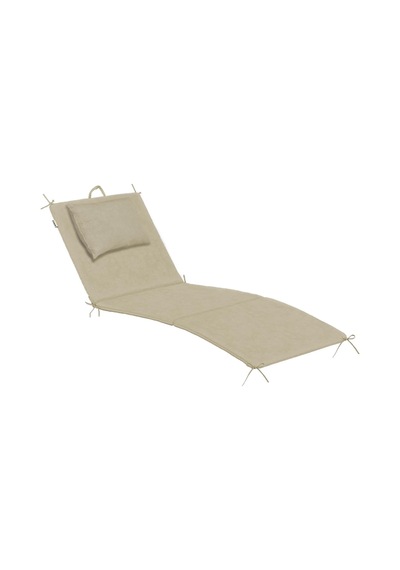 Şezlong Minderi, Havuz Plaj Outdoor Kamp İçin Katlanır Sünger Minder, Dış Mekan Süet Kumaş Kılıf, Dış Mekan Mobilyaları İçin Veranda Yedek Minderi - 22 Dens - 180x55x4 Cm - Bej Diğer