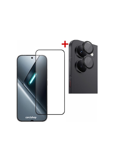 Poco X8 Pro 5g Uyumlu Tam Kaplayan Temperli Kırılmaz Cam Sorunsuz Parmak İzi Okur + Kamera Lens Koruyucu 2li Set