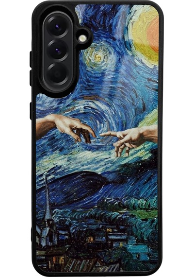 Samsung Uyumlu A56 El Ele Tasarımlı Glossy Telefon Kılıfı Çok Renkli