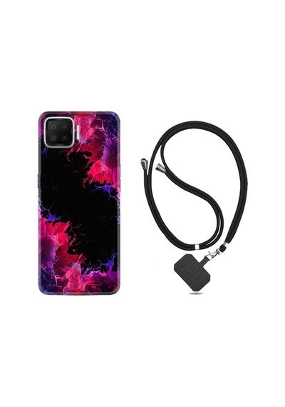 Samsung Uyumlu A70 Kılıf Silikon Desen Ay Ve Kedi 1683