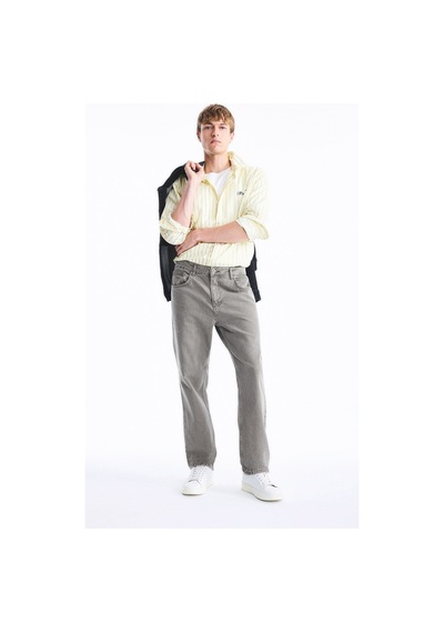 Defacto Straight Fıt Normal Bel Boru Paça Jean Pantolon I6142ax26aukh500 Haki-kh500