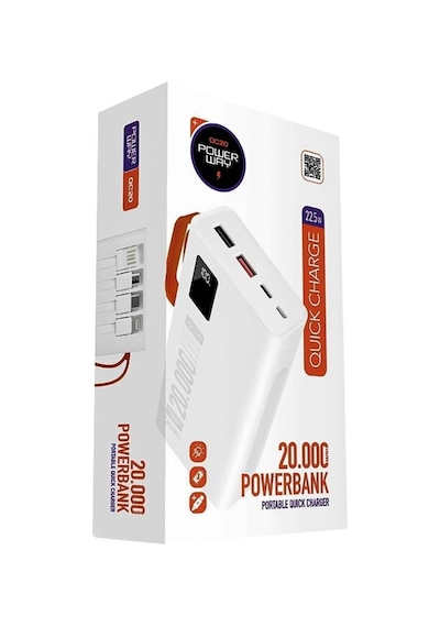 Powerway 20000 mAh Çift USB Dijital Ekran Powerbank TX-20