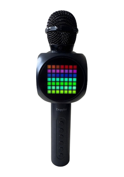 Doppler Tetris Karaoke Mikrofonu Ledli Ses Değiştirme Özellikli Işıklı Yeni