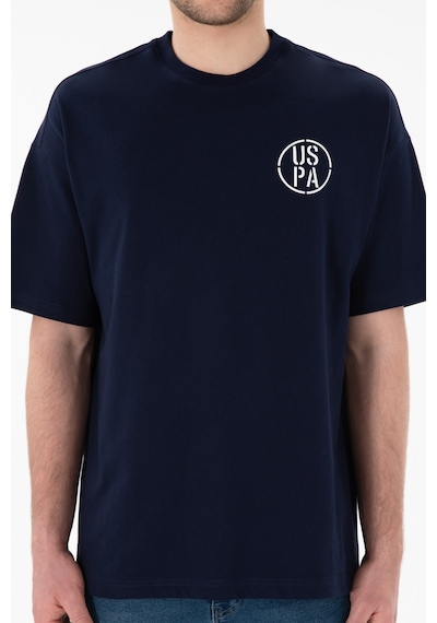 U.S. Polo Assn. Erkek Oversize Fit Bisiklet Yaka Lacivert Tişört 50305904-VR033