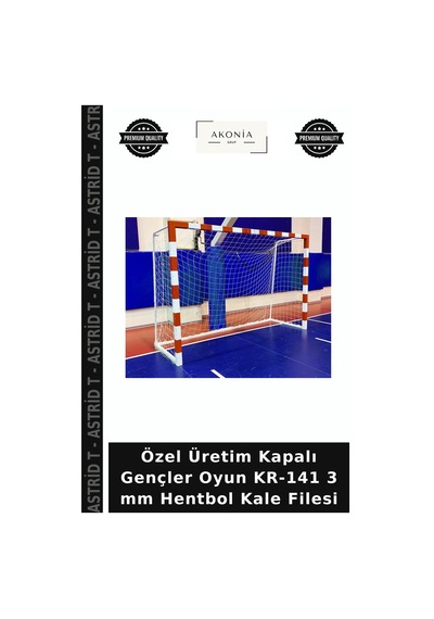 Özel Üretim Kapalı Gençler Oyun Kr-141 3 Mm Hentbol Kale Filesi Çok Renkli