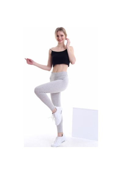 Self Clothing Kadın Flamlı Açık Gri Penye Kumaş Tayt Yüksek Bel Slf1291Gri Self Clothing Kadın Flamlı Açık Gri Penye Kumaş Tayt Yüksek Bel Slf1291Gri