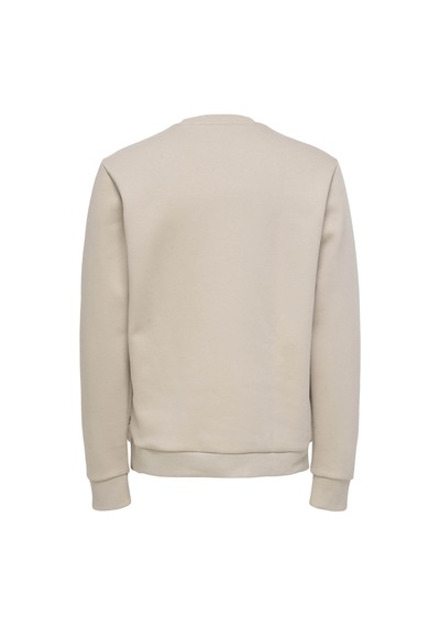 Only & Sons Onsceres Reg Ls Logo Crew Krem Erkek Sweatshirt 22035226 Krem