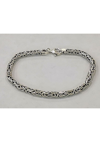 Omar Silver Kral 4Mm Oval Oksitli Bileklik 19,47Gr Omar Silver Kral 4Mm Oval Oksitli Bileklik 19,47Gr