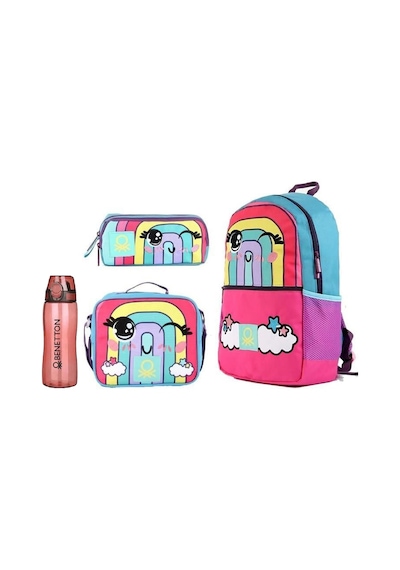 Baggymood Gökkuşağı İlkokul Çantası, Beslenme Set- Matara Hediyeli 75997