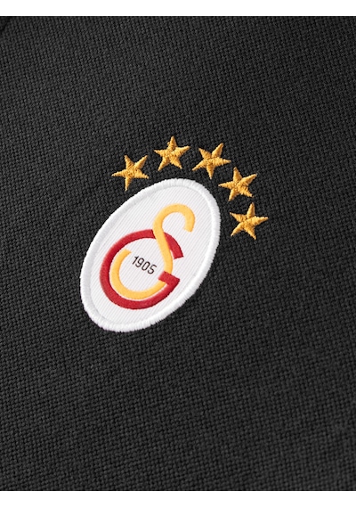 Gsstore Galatasaray 5 Yıldız Klasik Logo Polo T-shirt E251403 Siyah