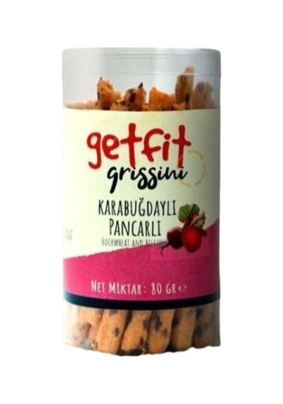 Glutensiz Ürünler Atölyesi Getfit Get Fit Karabuğdaylı Pancarlı Grissini 80 G