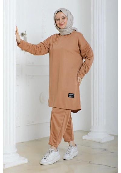 Tesettür 2li Takım - Camel Camel