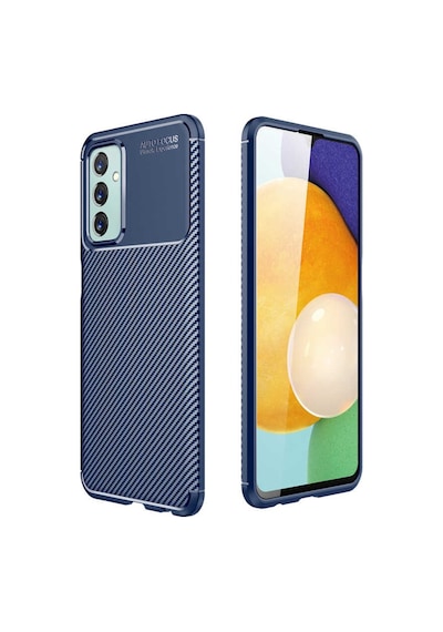 Samsung Galaxy Uyumlu M23 Kılıf Negro Karbon Kamera Korumalı Silikon Lüx