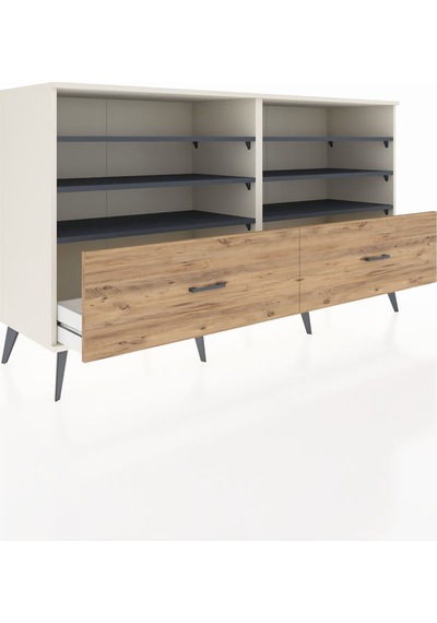 Hyperion Konsol 6 Raflı 2 Çekmeceli 176x44x99 Aytaşı-antrasit/ça Aytaşı-antrasit/çam Hyperion Konsol 6 Raflı 2 Çekmeceli 176x44x99 Aytaşı-antrasit/ça Aytaşı-antrasit/çam