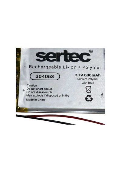 Sertec 304053 3.7v 600 Mah Li-polymer Pil Devreli/1.5a Evimdeyokyok