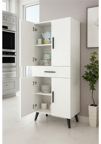 Alesta Life 4 Kapaklı Çekmeceli Banyo Dolabı Beyaz