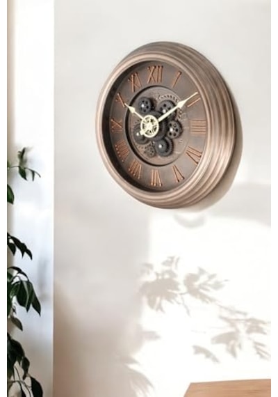 Premium Serisi Antik Eskitme Kadranlı Döner Çarklı Ev Ve Ofis Duvar Saati Roma Rakamlı 40 Cm Bronz 0240-keçe-şekilli-48cm Premium Serisi Antik Eskitme Kadranlı Döner Çarklı Ev Ve Ofis Duvar Saati Roma Rakamlı 40 Cm Bronz 0240-keçe-şekilli-48cm