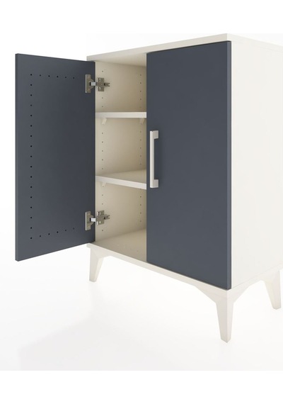 Arges Komodin 2 Raflı 2 Kapaklı 60x30x80 Aytaşı-antrasit Aytaşı