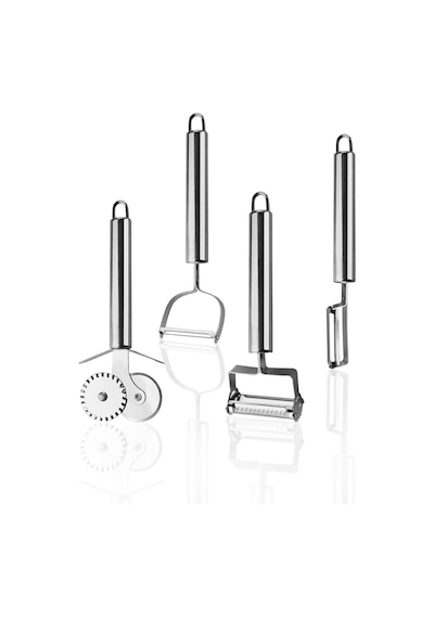 Paslanmaz Metal Soyacak Set Julyen Soyacak Düz Soyacak Yan Soyacak Pizza Hamur Ruleti Gri Diğer