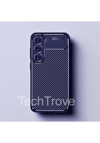 Samsung Uyumlu Galaxy S23 Kılıf Kamera Korumalı Darbe Emici Karbon Fiber Desenli Renk Atmaz Silikon Kapak