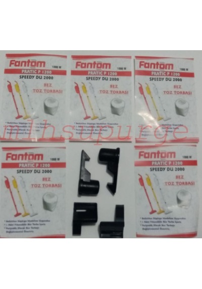 Fantom P 1200 Pratik Süpürge Bez Torbası 5 Adet 2 Tırnak