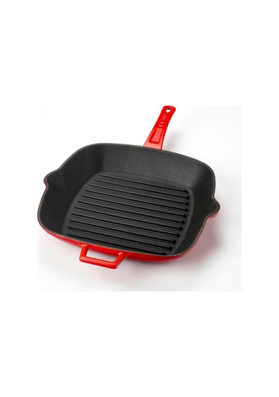Lava Döküm Izgara Tavası 26x26 CM Kırmızı
