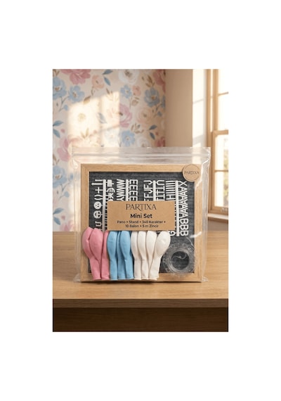 Gender Reveal Cinsiyet Partisi Süsleme Mini Set Kız Mı Erkek Mi Keçe Yazı Panosu Standlı Balon Zincirli Çocuk